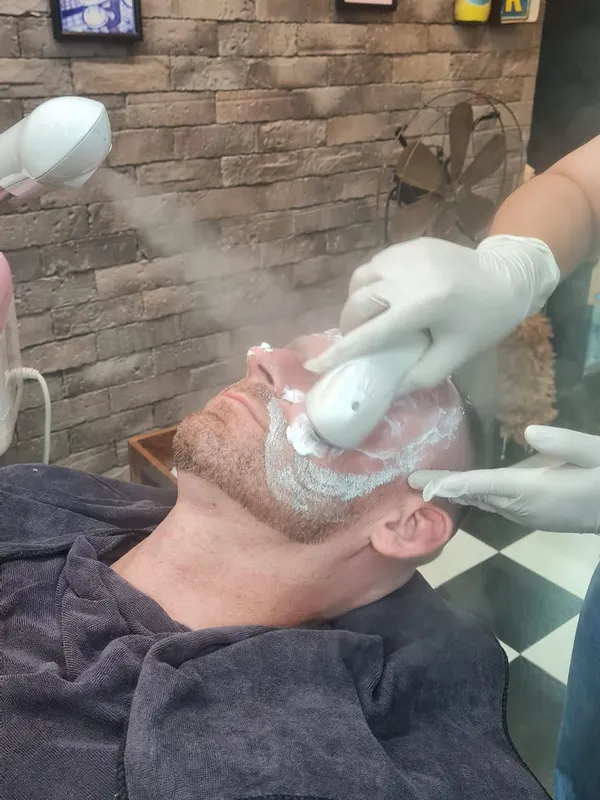 Steam and face scrub treatment