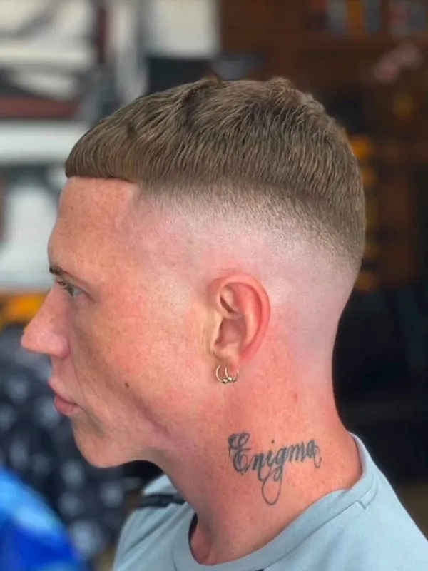 Textured crop with a high fade