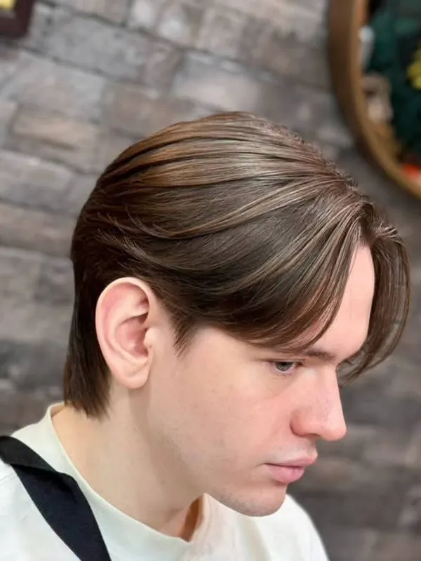 Long curtain fringe cut with scissors